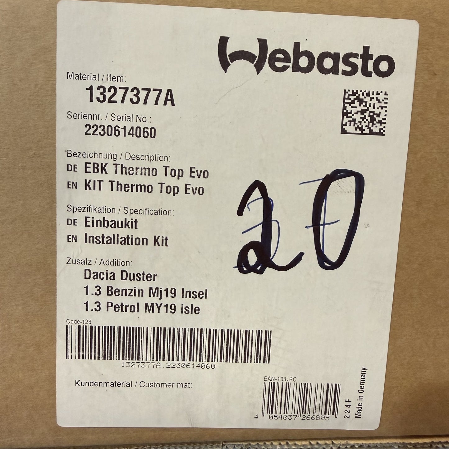 WEBASTO Einbaukit
