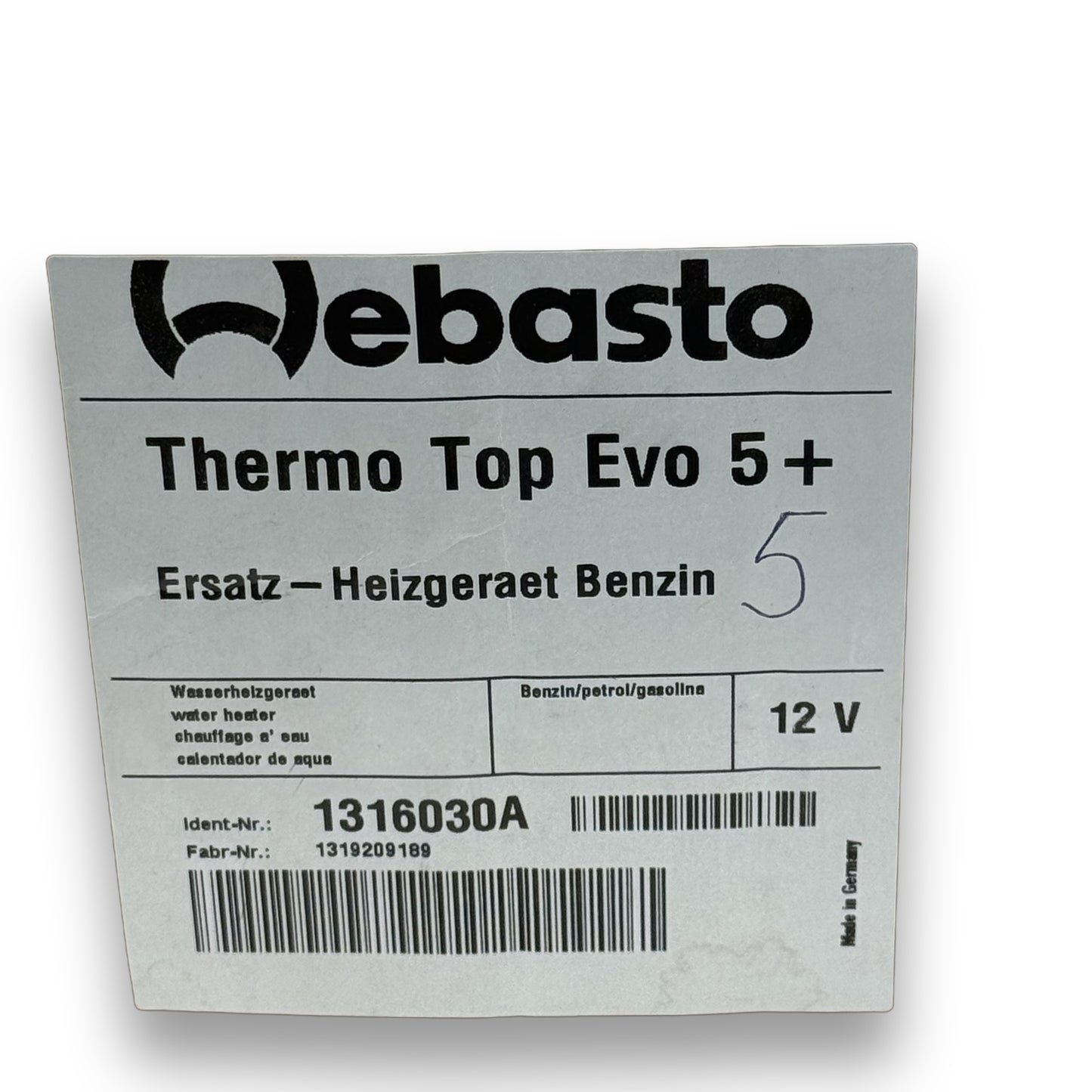 WEBASTO Ersatz-Heizgerät Thermo Top EV