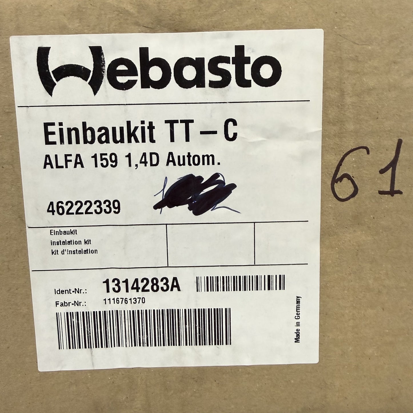 WEBASTO Einbaukit EBK