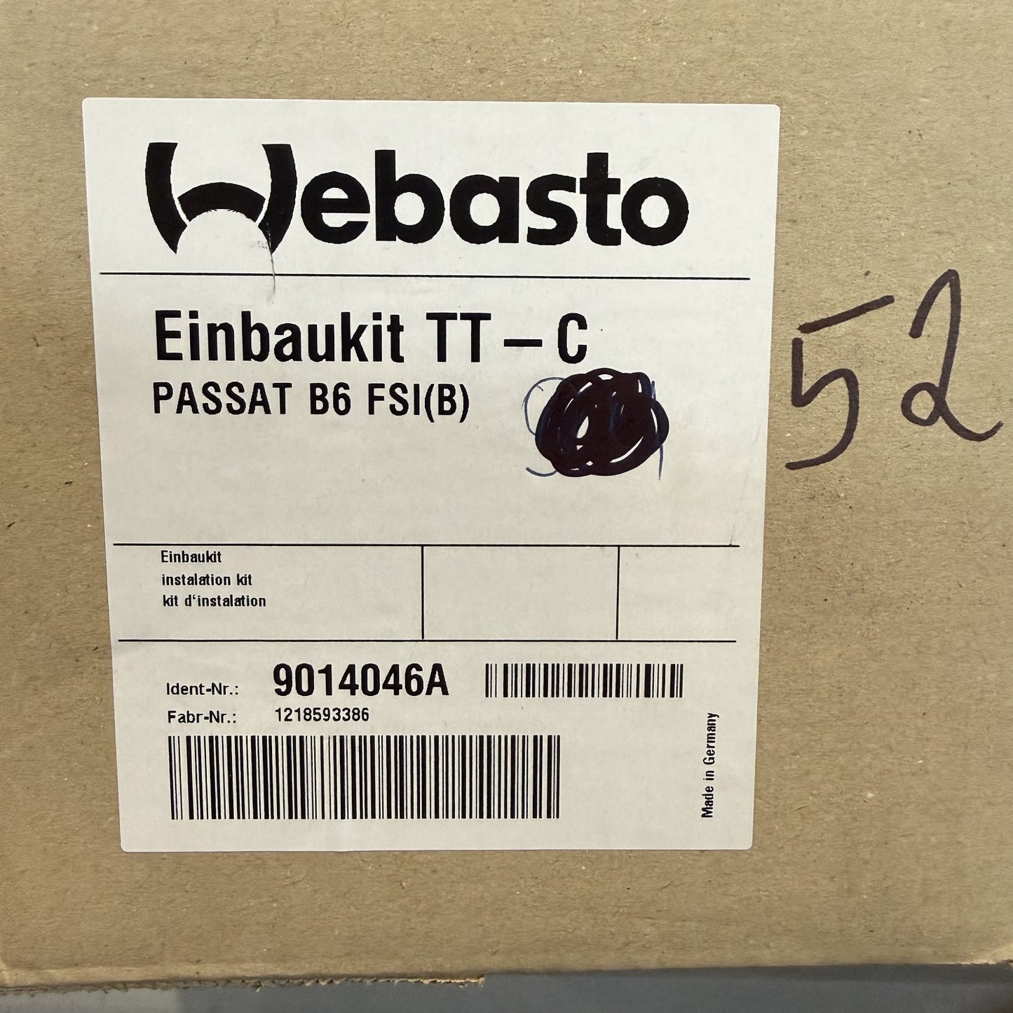WEBASTO Einbaukit