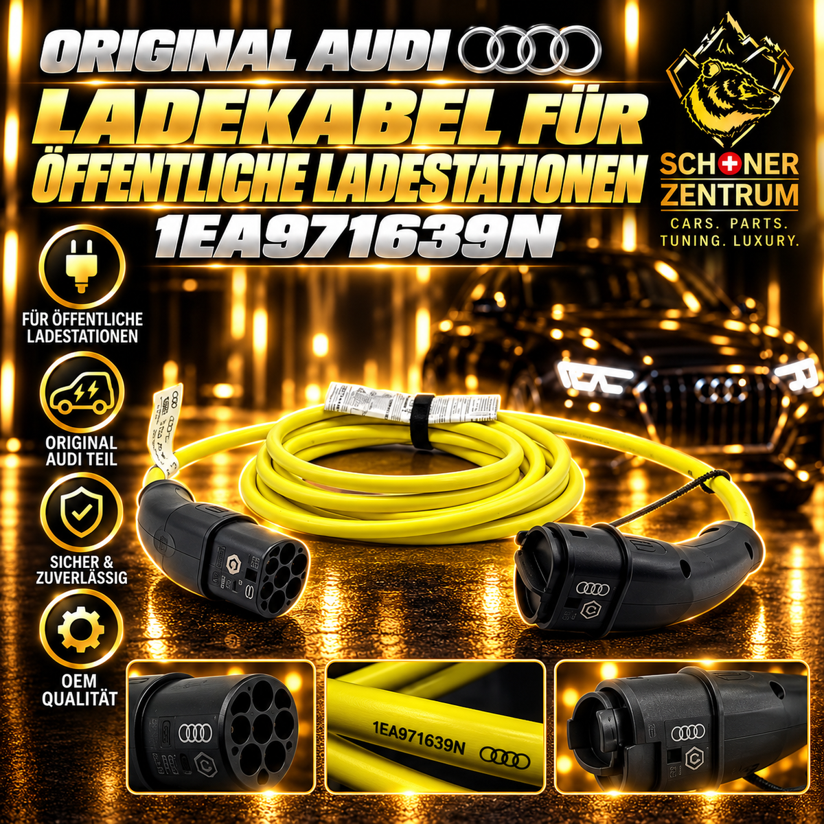 Original Audi Ladekabel für öffentliche Ladestationen 1EA971639N – Schöner Zentrum