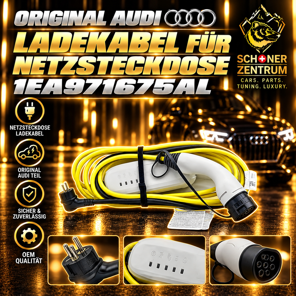 Original Audi Ladekabel für Netzsteckdose 1EA971675AL – Schöner Zentrum