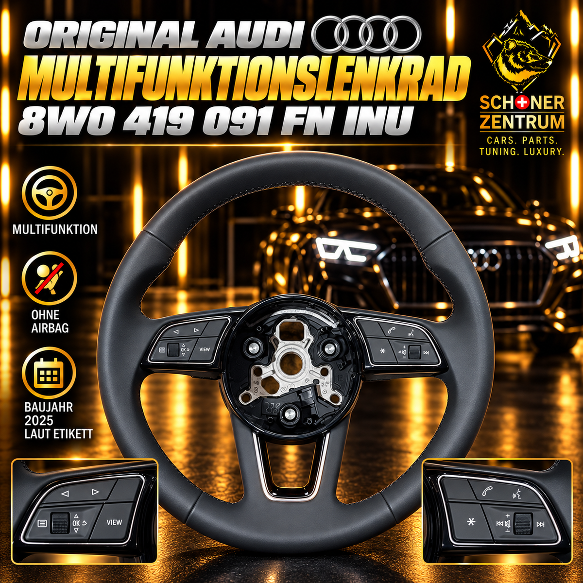 Audi Multifunktionslenkrad 8W0 419 091 FN INU – Schöner Zentrum