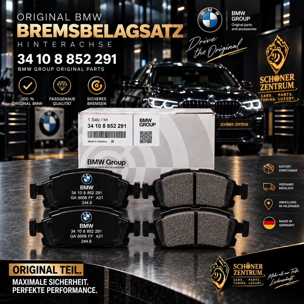 BMW Original Bremsbelagsatz 34 10 8 852 291 – Schöner Zentrum