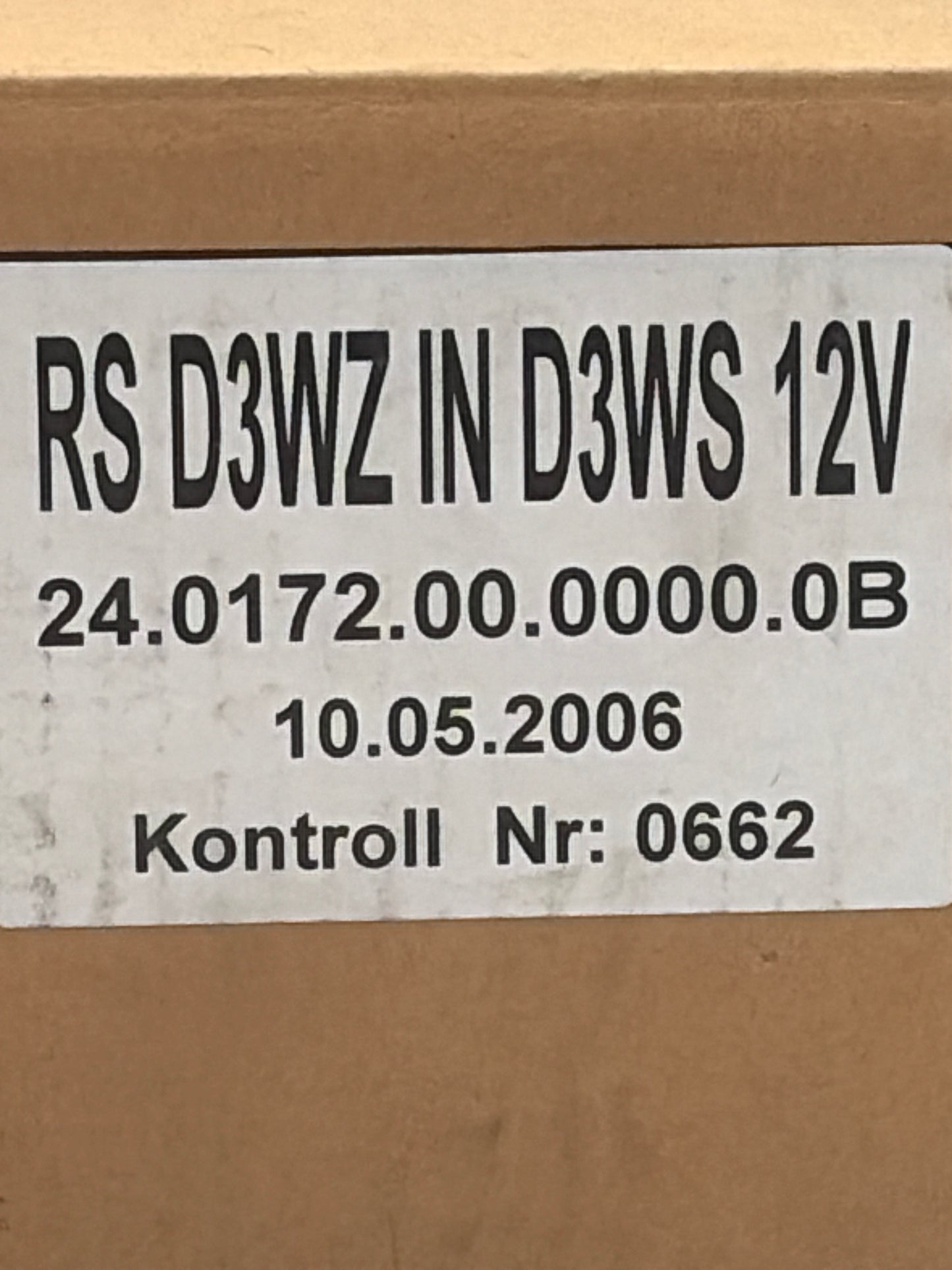 Eberspächer RS D3WZ IN D3WS 12V 24.0172.00.0000.0B