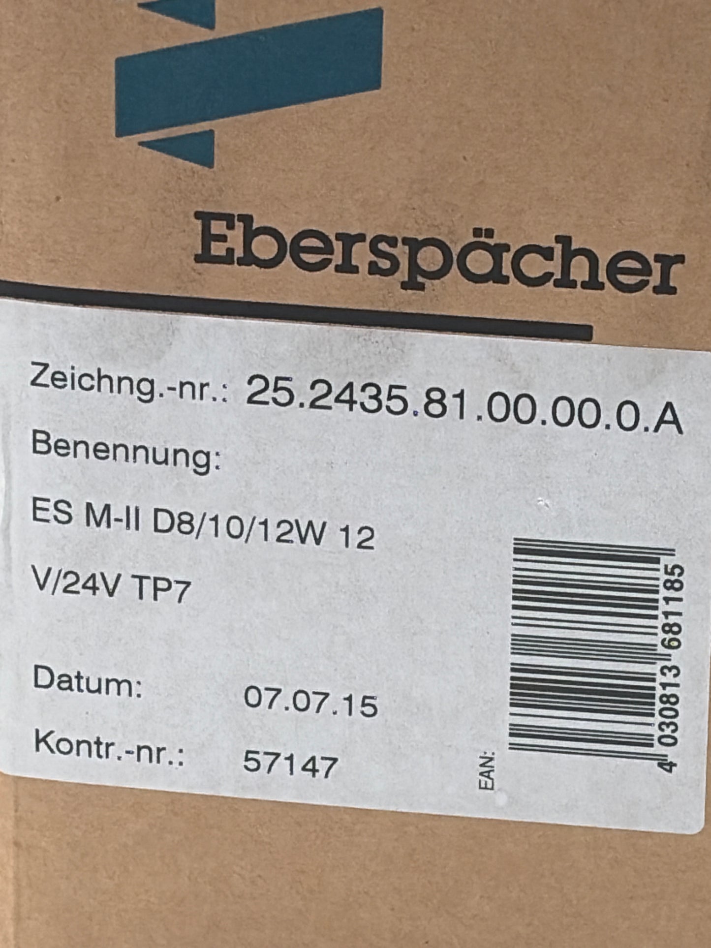 Eberspächer ES M-II D8/10/12W 12V/24V TP7 25.2435.81.0000.0A