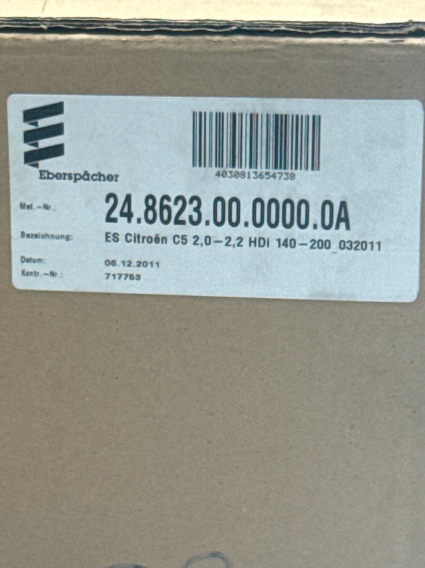 Eberspächer ES Citroën C5 2,0-2,2 HDi 140-200_032011 24.8623.00.0000.0A