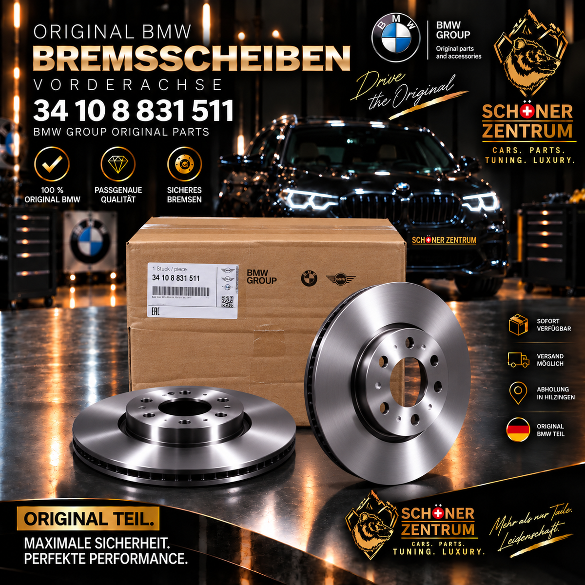 Original BMW Bremsscheibe 34 10 8 831 511 – 330x24 mm – Vorderachse