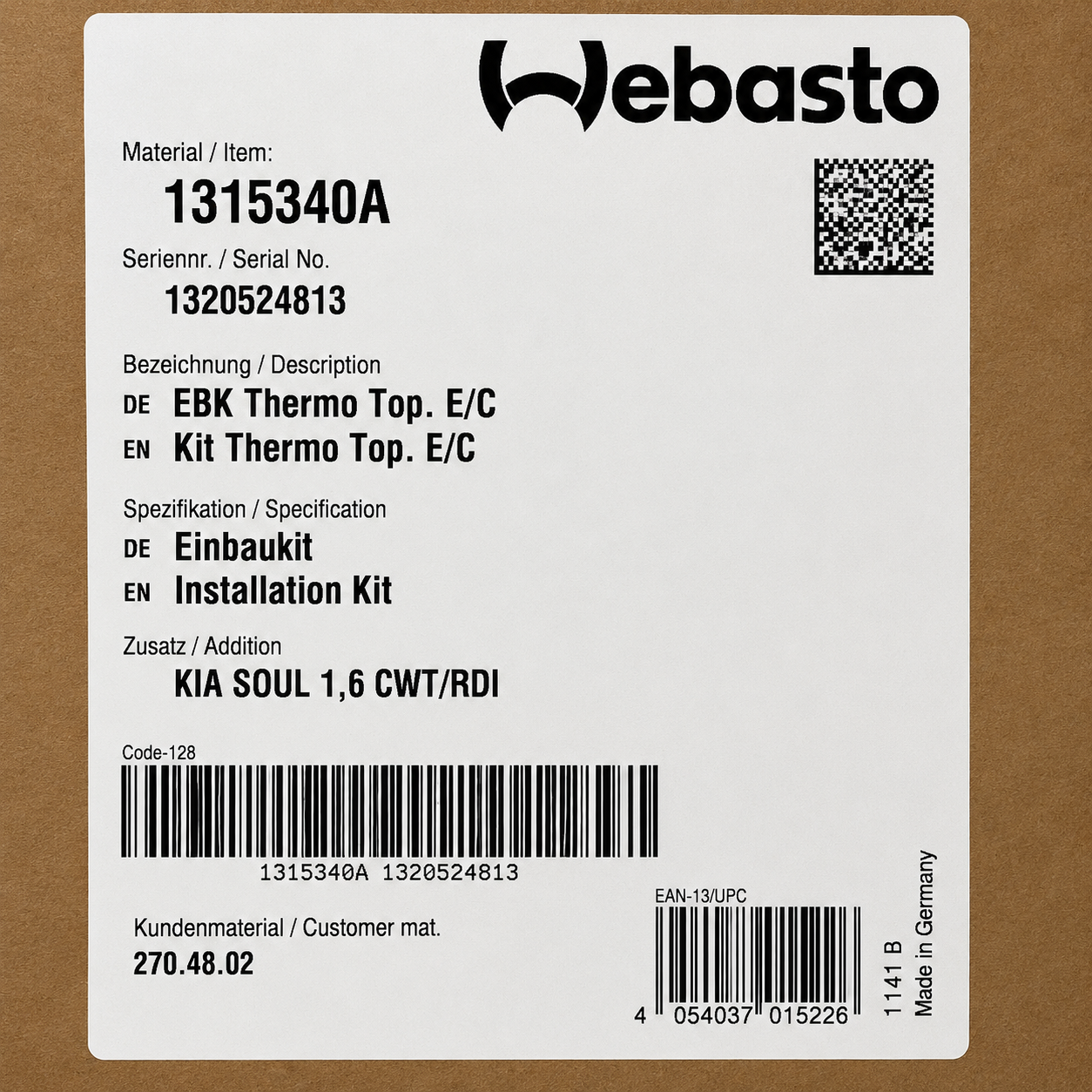 WEBASTO Ersatzteil