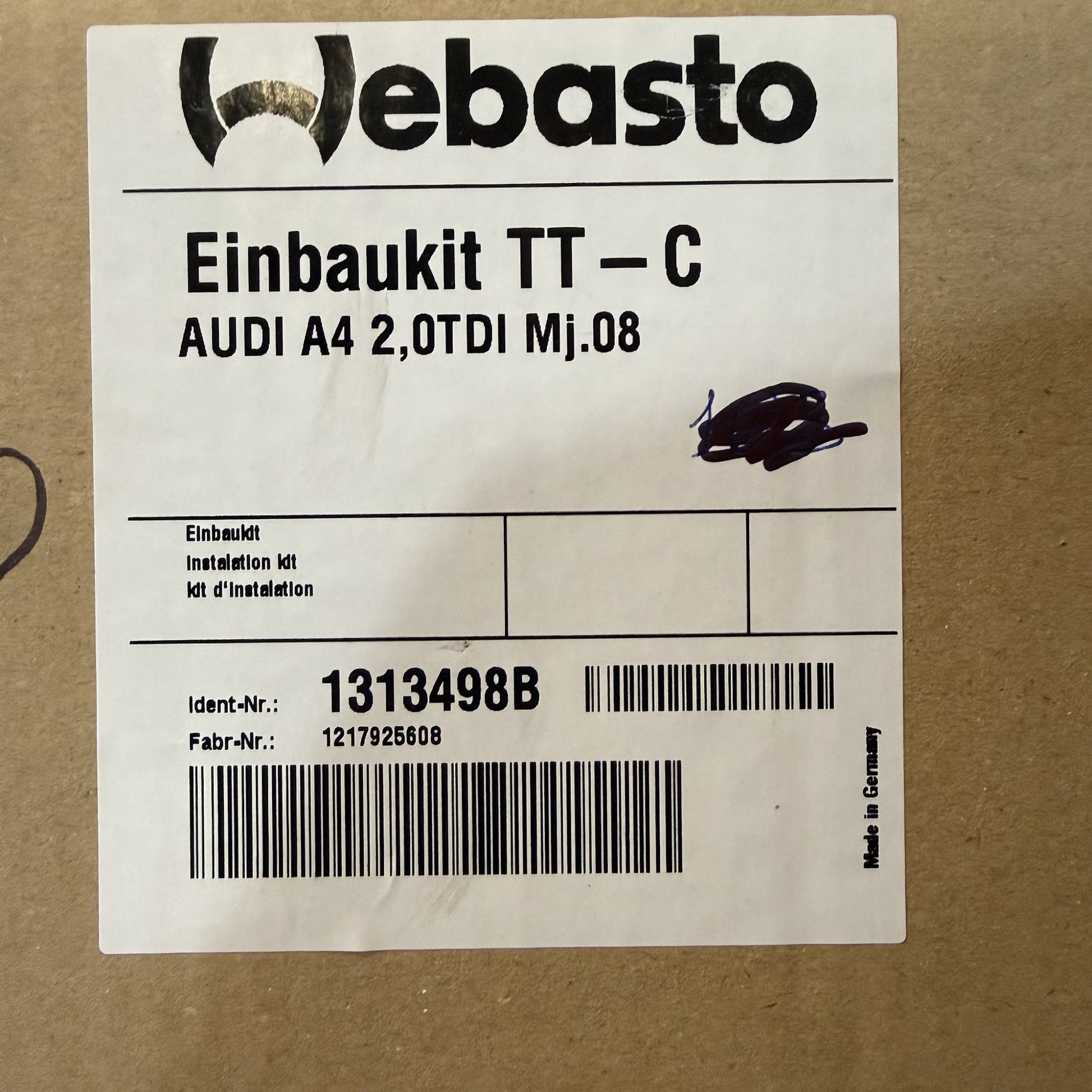 WEBASTO Einbaukit