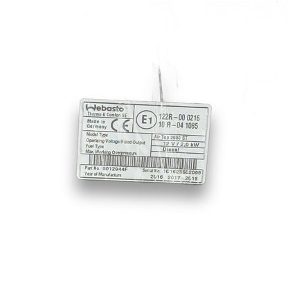 WEBASTO LU AT 2000ST.13D 12V BOOT-EDEL Luftheizung