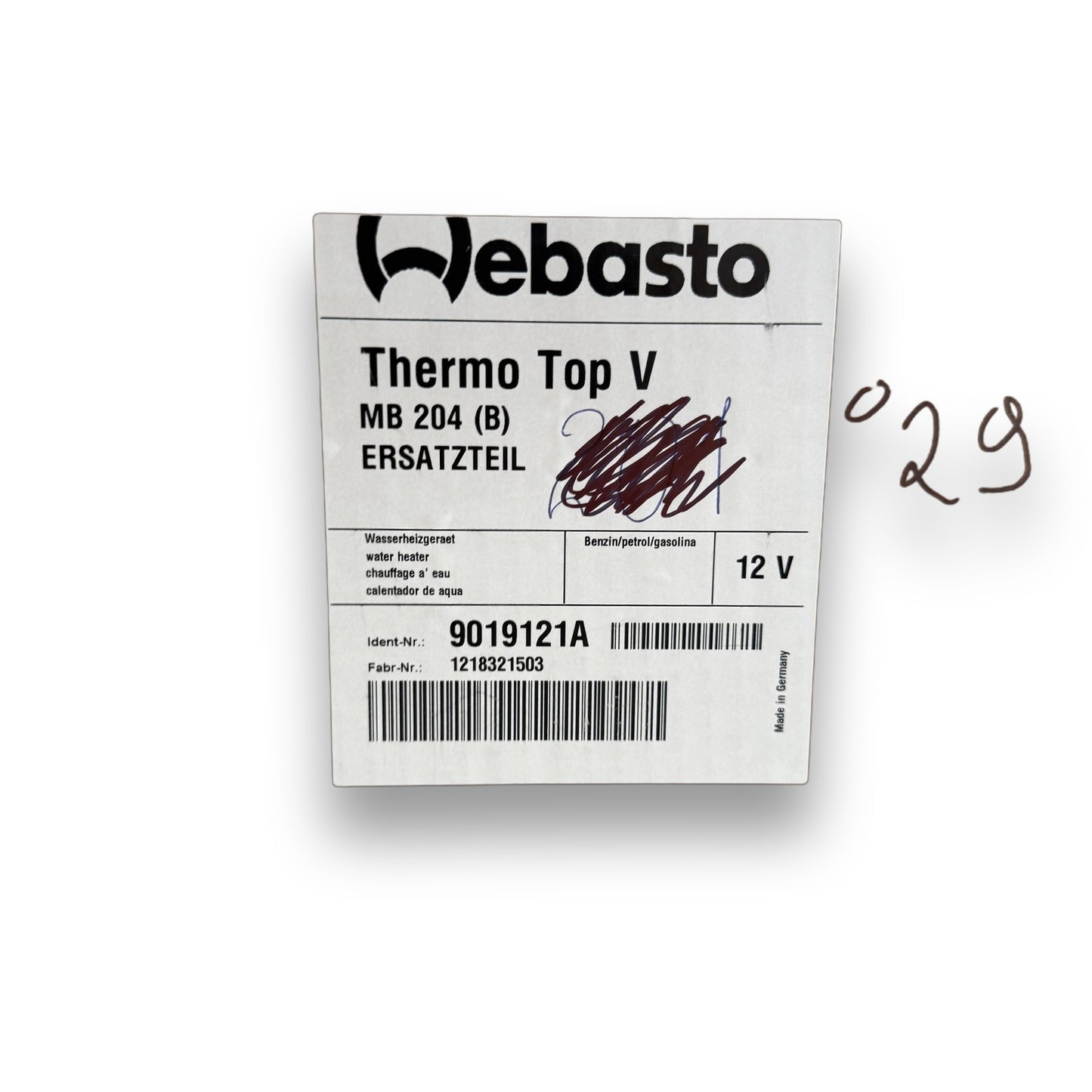 WEBASTO Wasserheizgerät Thermo Top