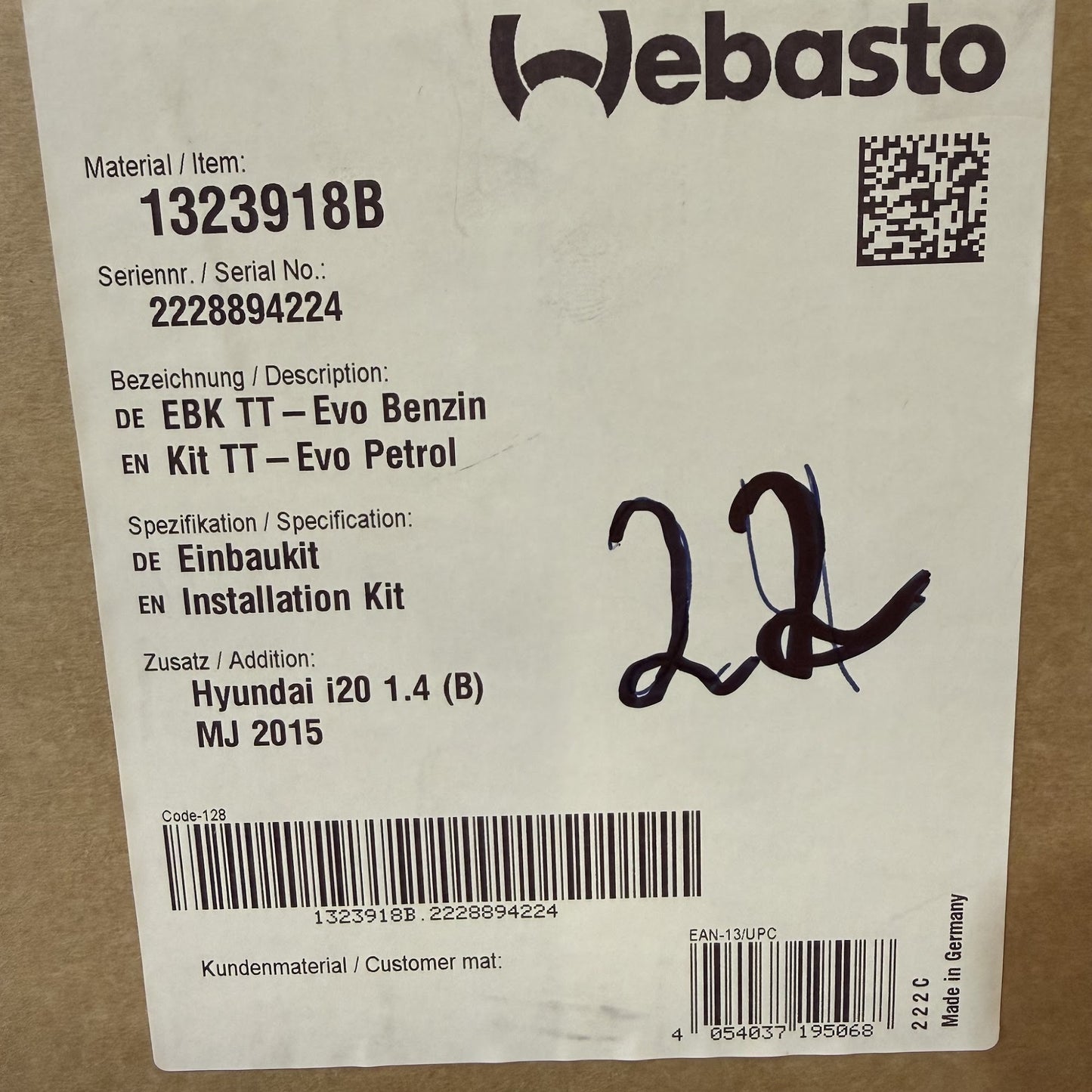 WEBASTO Einbaukit