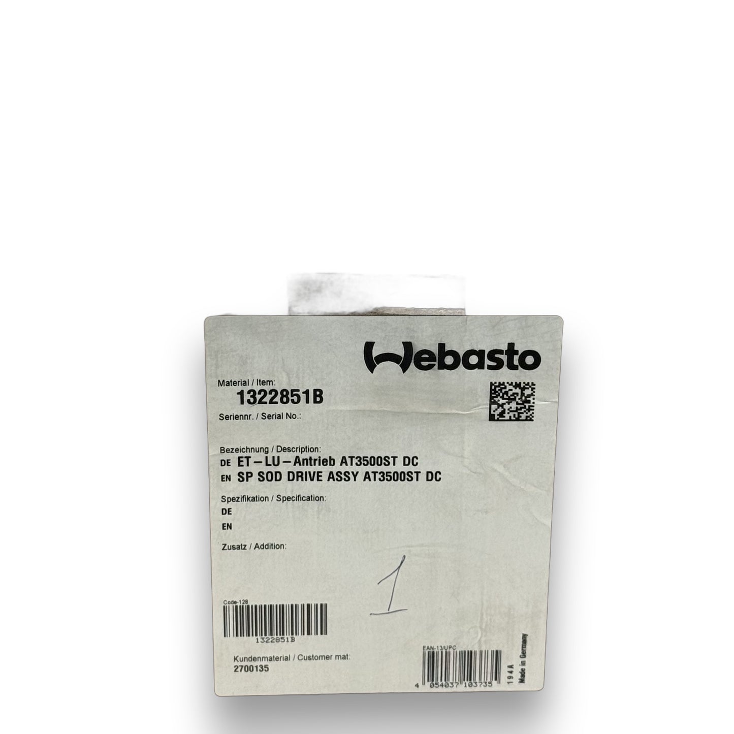 WEBASTO Antrieb AT3500ST DC