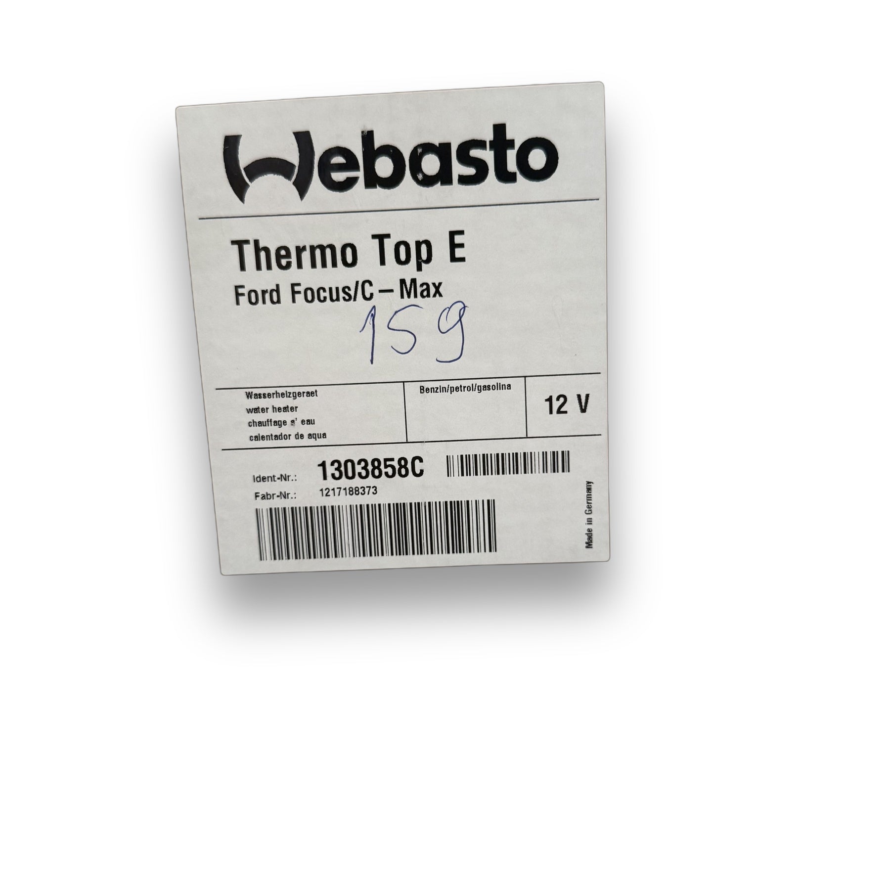 WEBASTO LU TT-E Benzin Standheizungssatz