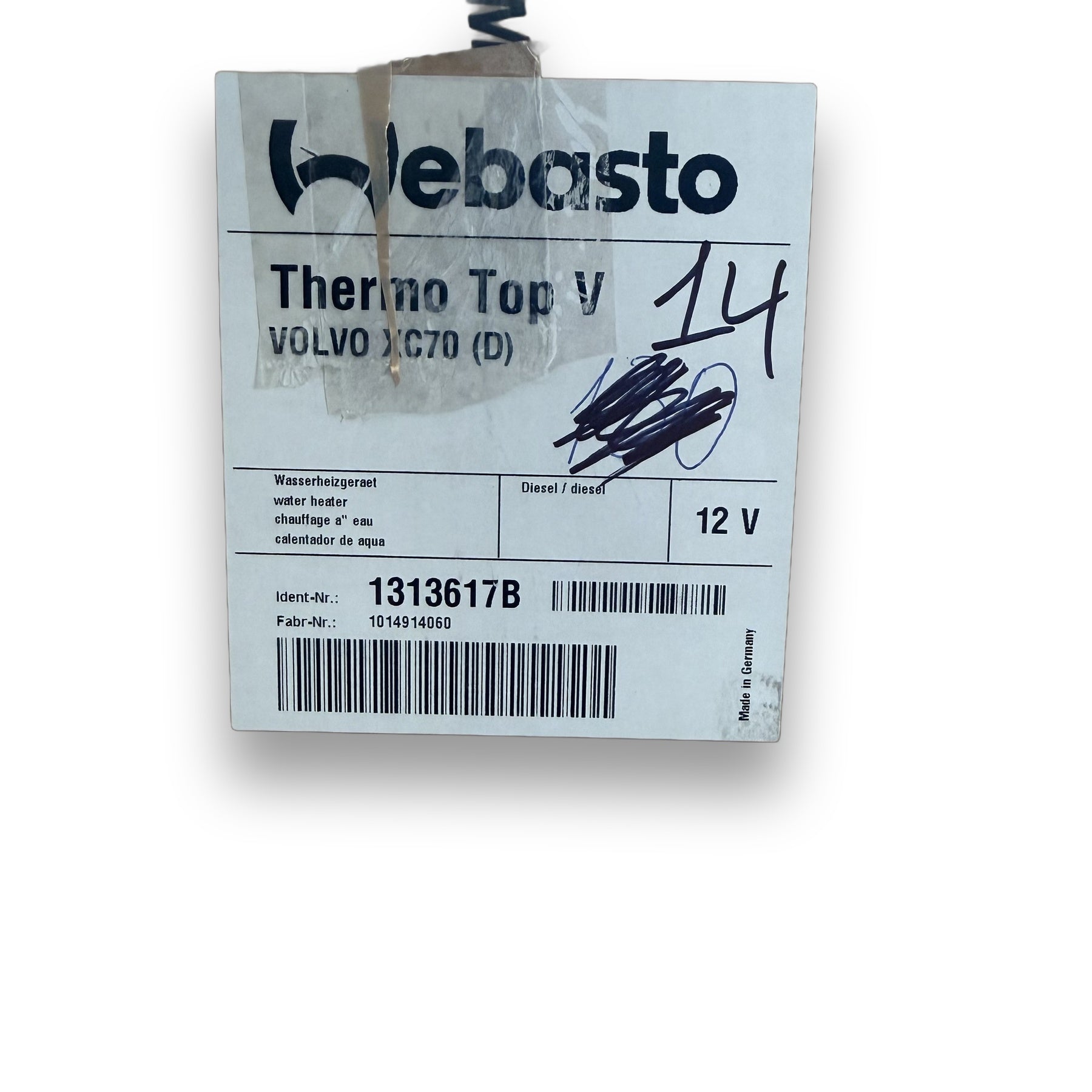 WEBASTO Thermo Top V Einbausatz