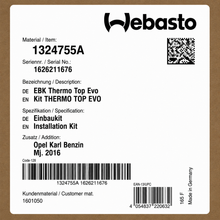 WEBASTO Einbaukit