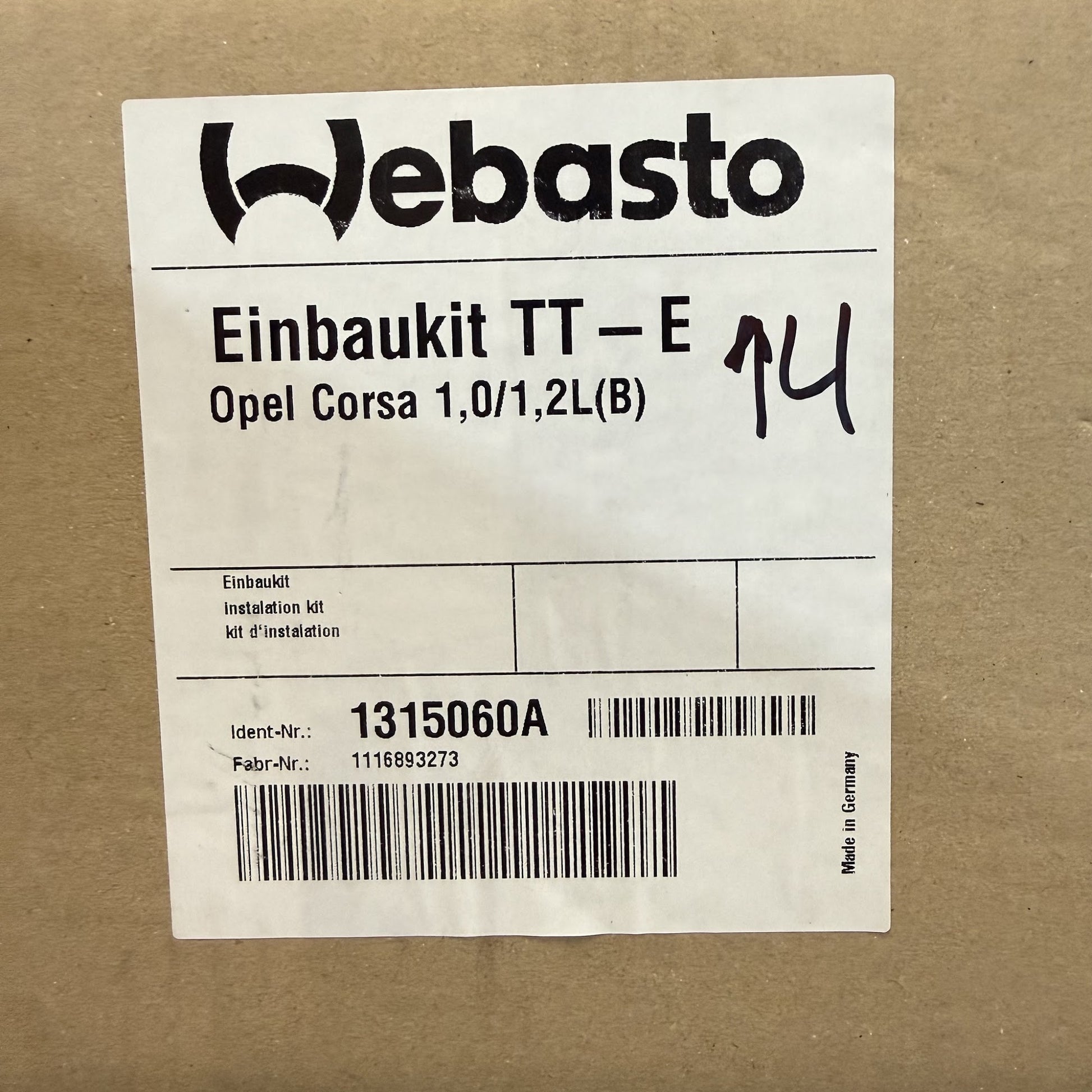 WEBASTO Einbaukit