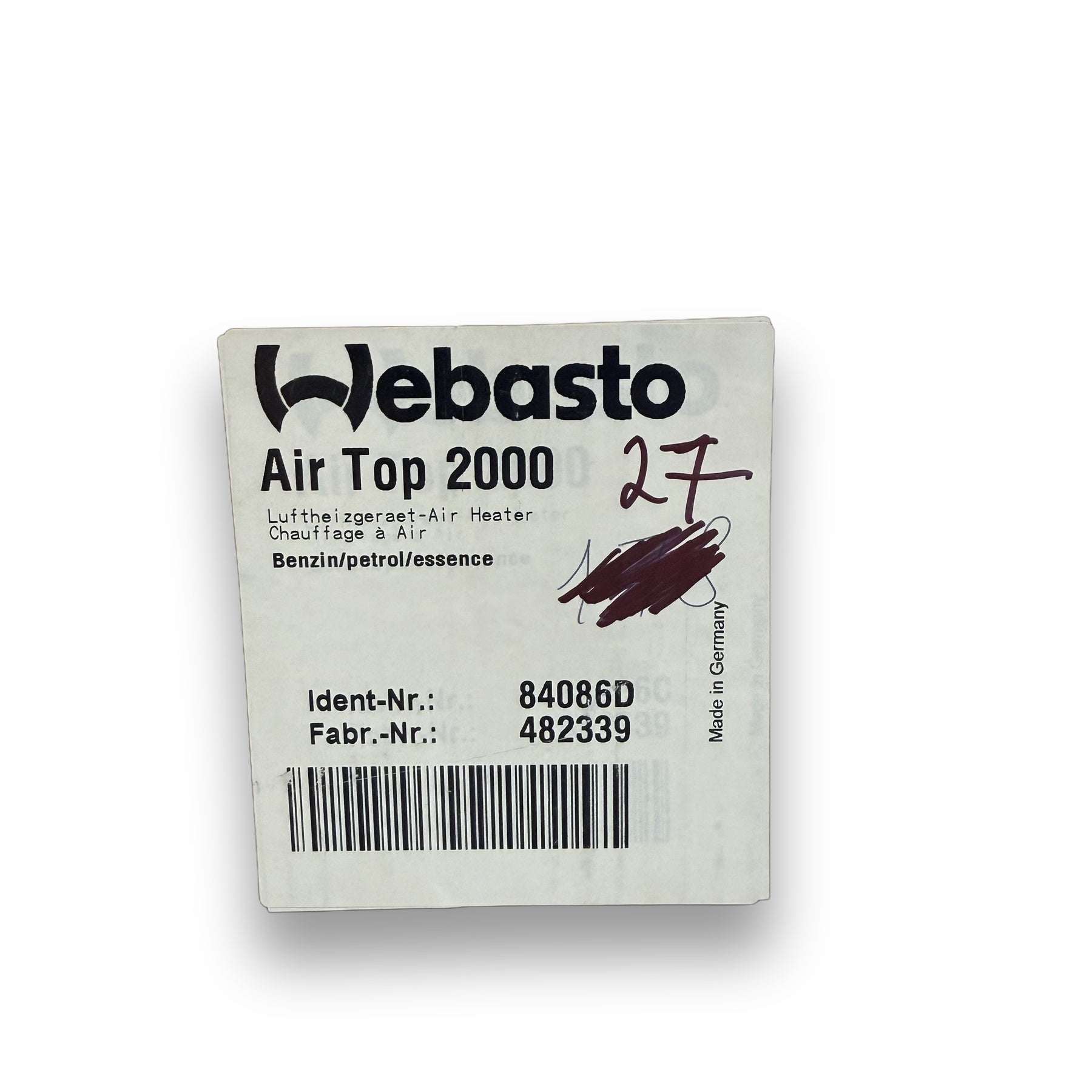 WEBASTO Luftstandheizung Air Top 2000 STC 12V EURO/STAN