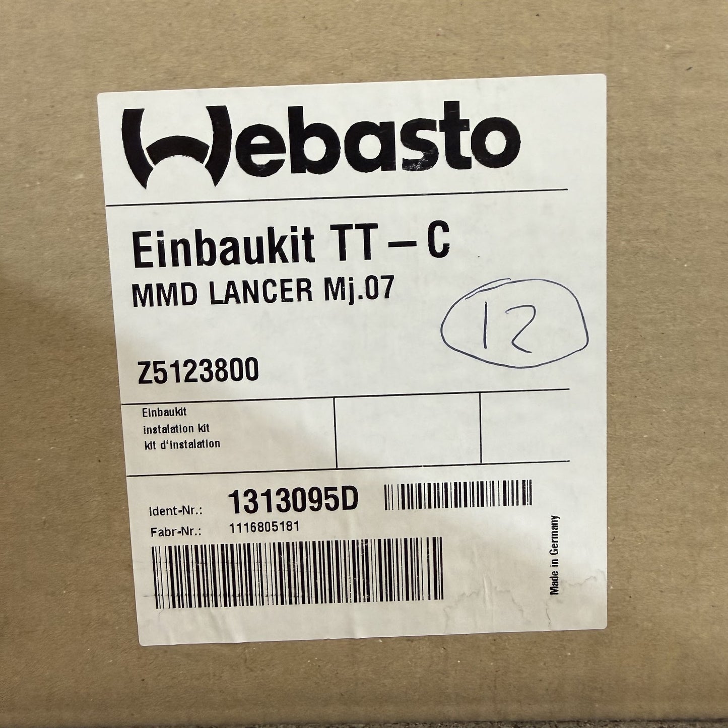 WEBASTO Einbaukit EBK MMD Lancer MJ07