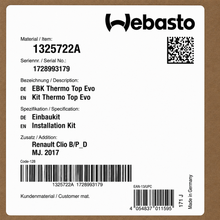 WEBASTO EBK Renault Clio B D MJ17 TT-E