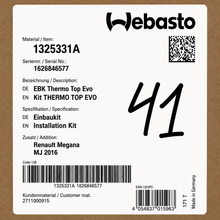 WEBASTO Einbaukit