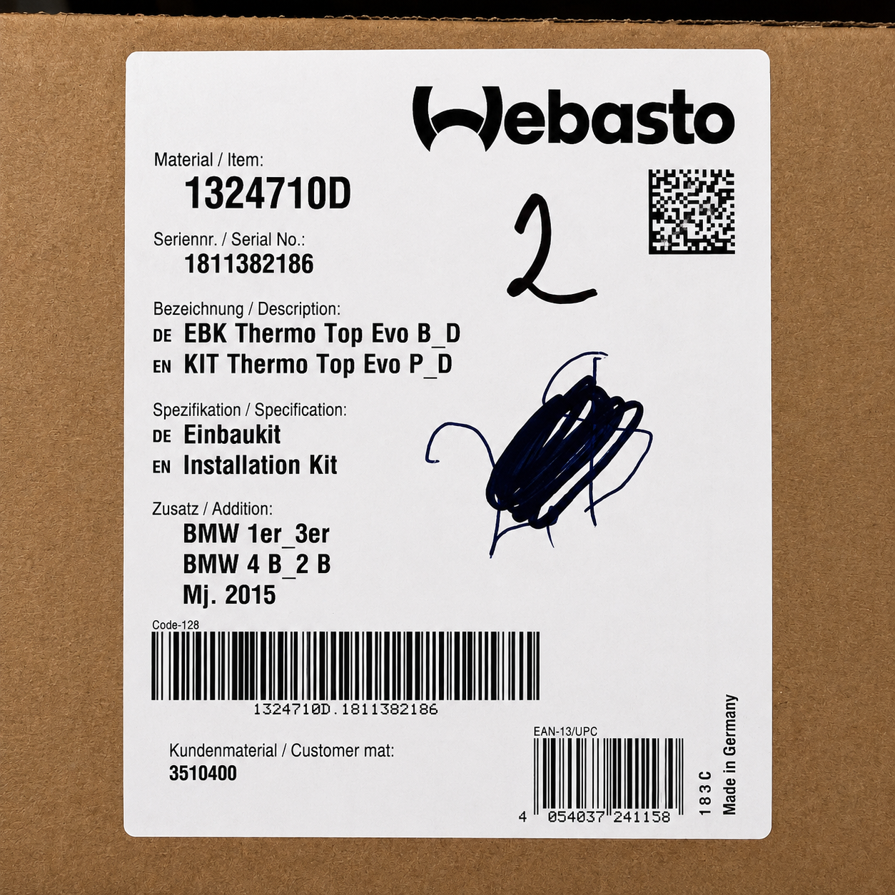 WEBASTO Einbaukit