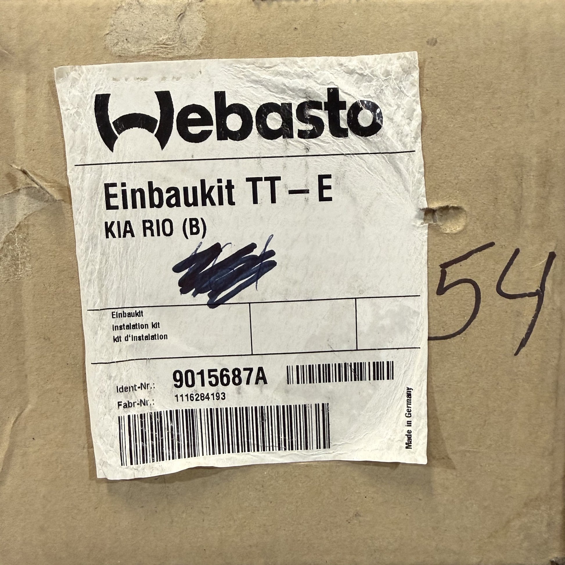 WEBASTO Einbaukit