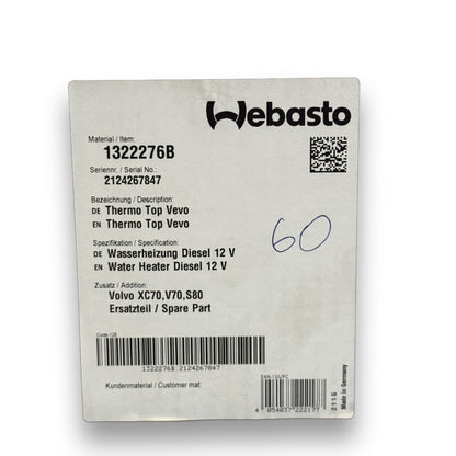 WEBASTO Standheizungs-Ersatzwärmer Thermo Top VEVO D GCS