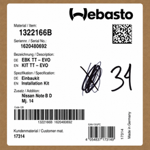 WEBASTO Einbaukit