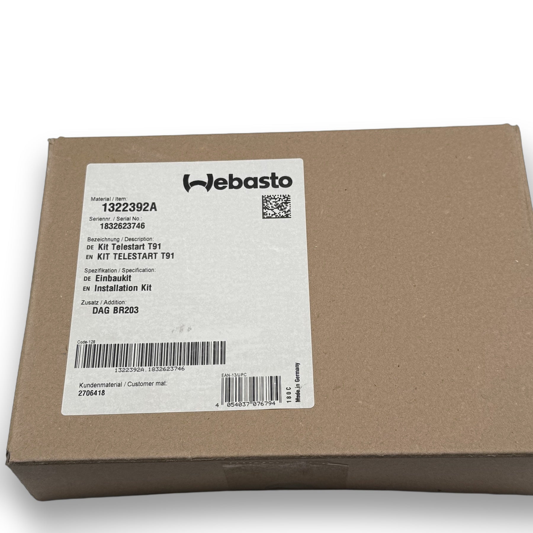 WEBASTO Thermo Top C Einbaukit