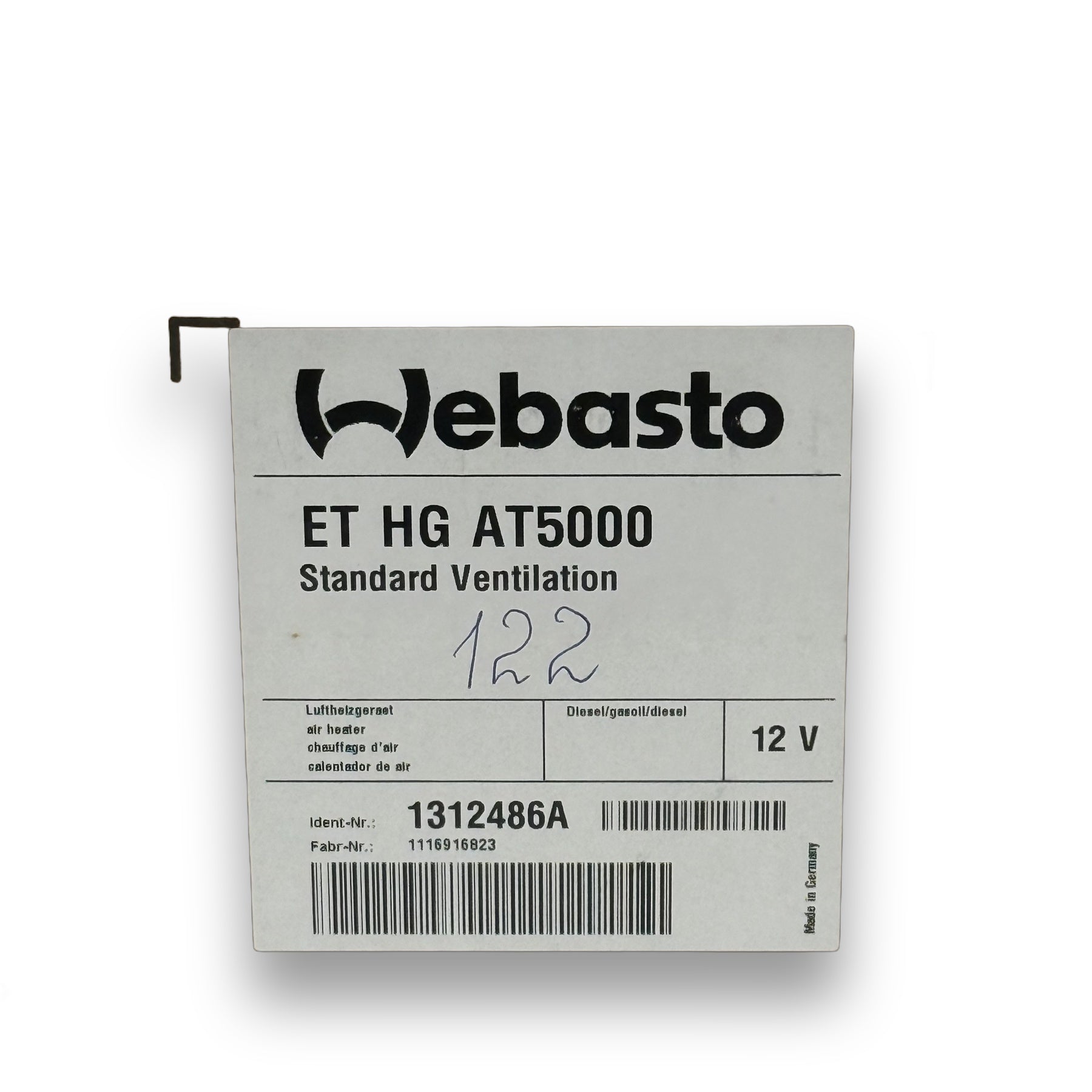 WEBASTO ET Heizgerät AT5000 Diesel 12V Standard