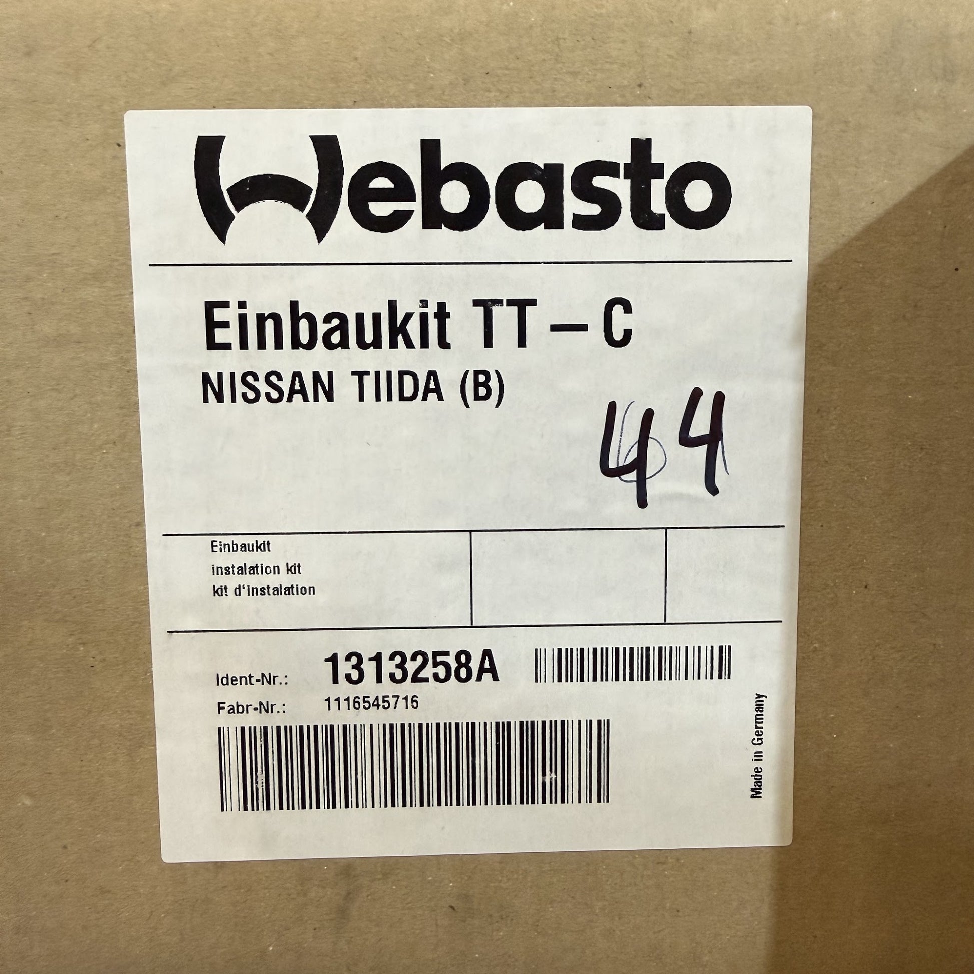 WEBASTO Einbaukit