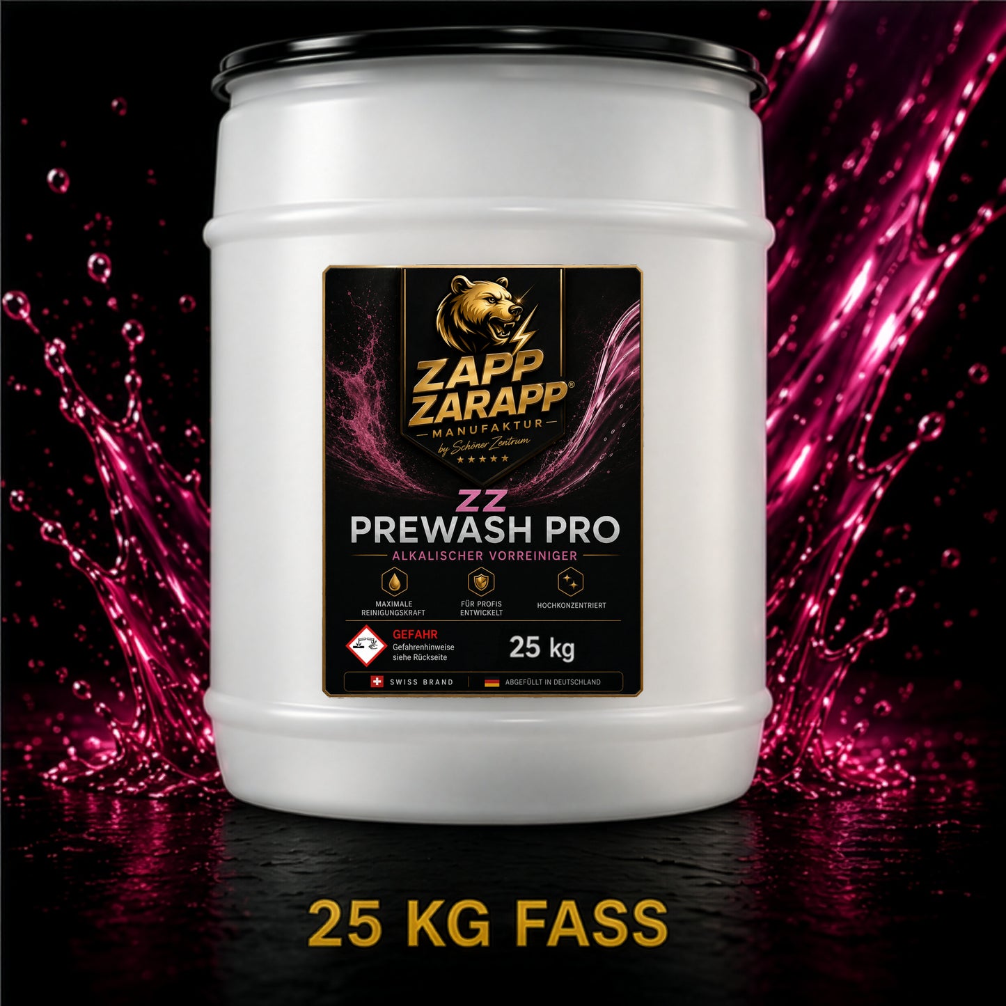 ZZ Prewash Pro – Alkalischer Vorreiniger 25 kg Fass (Prototype)