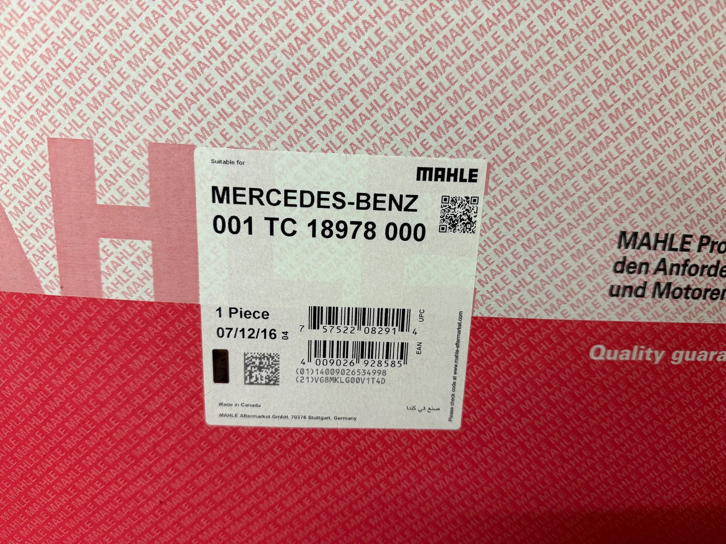 Mahle Mercedes Benz Turbolader 001TC18978000