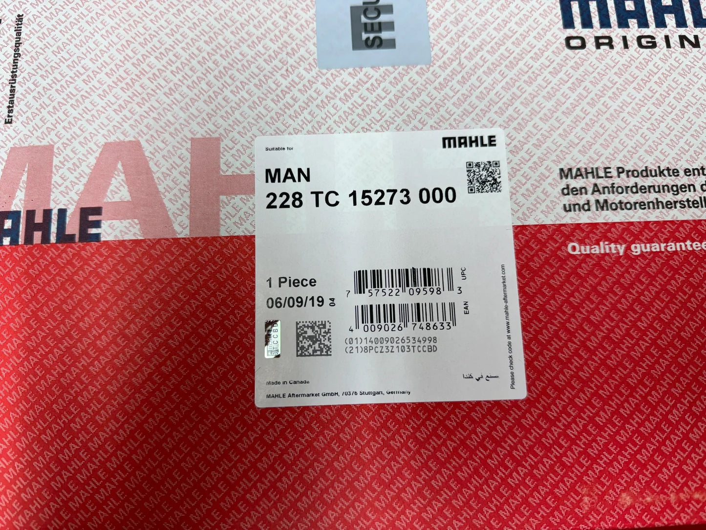 Mahle MAN Turbolader 228TC15273000
