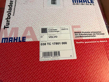 Mahle Volvo Turbolader 038TC17801000