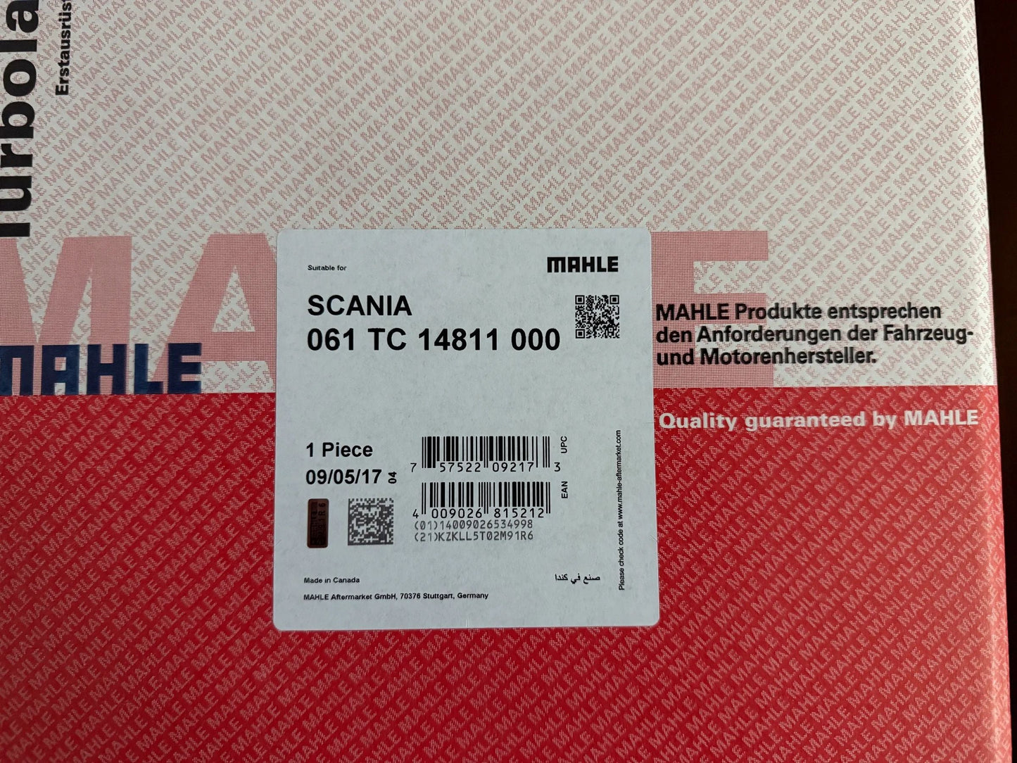 Mahle Scania Turbolader 061TC14811000
