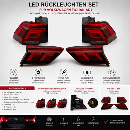 VW Tiguan IQ.LIGHT LED Rückleuchte Innen Links – Varroc OEM | 5NA945307 K08S