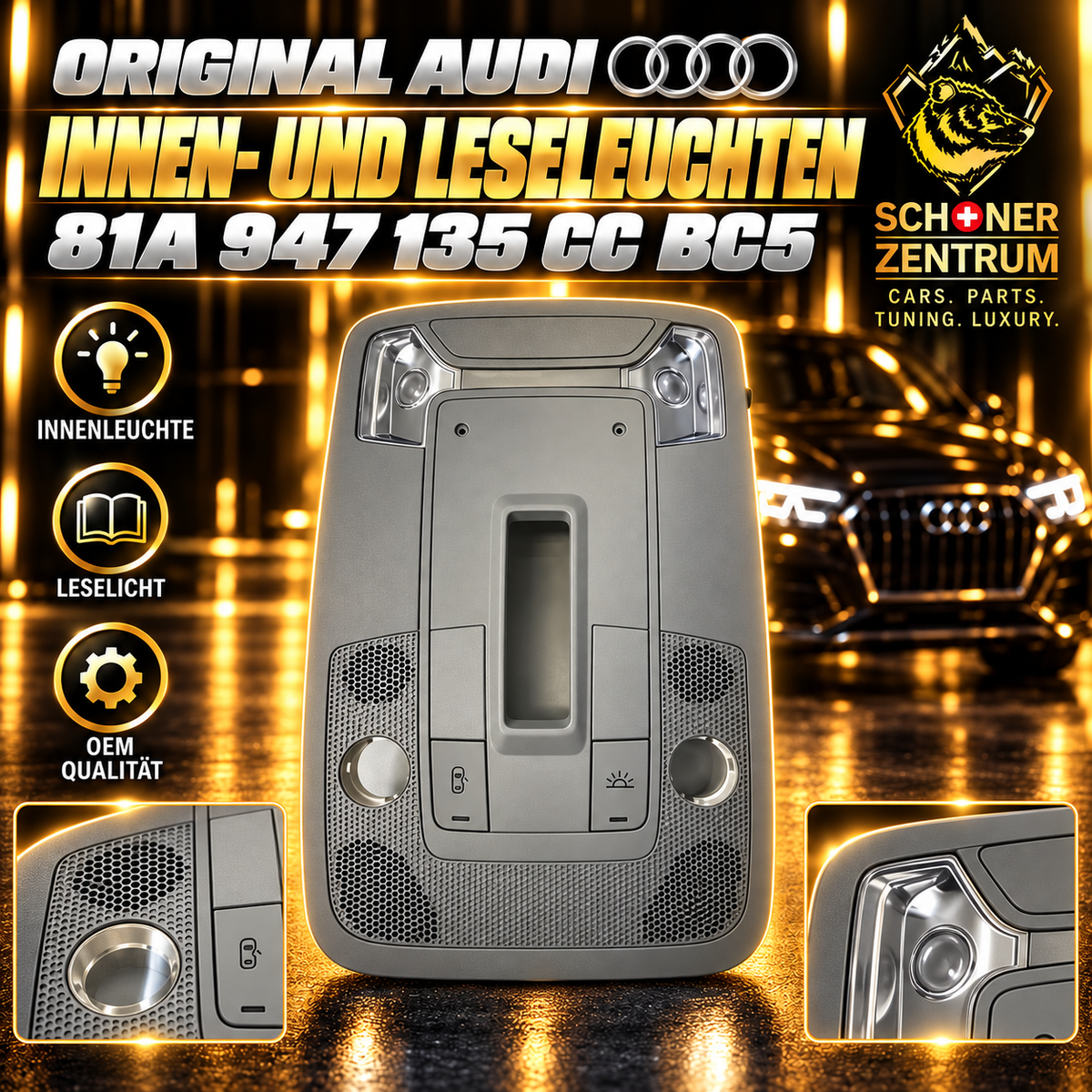 Original Audi Innen- und Leseleuchten 81A947135CC BC5 – Schöner Zentrum