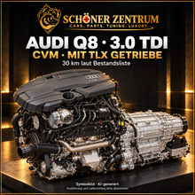 Audi Q8 CVM 3.0 TDI mit TLX-Getriebe – KI-generiertes Symbolbild im Schöner-Zentrum-Stil; Ausführung und Lieferumfang bitte abstimmen.