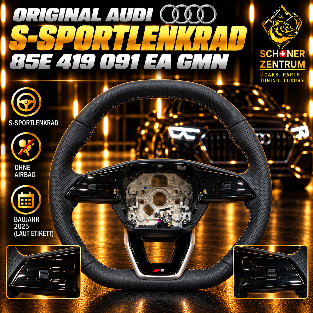 Audi S-Sportlenkrad 85E 419 091 EA GMN – Schöner Zentrum Werbebild