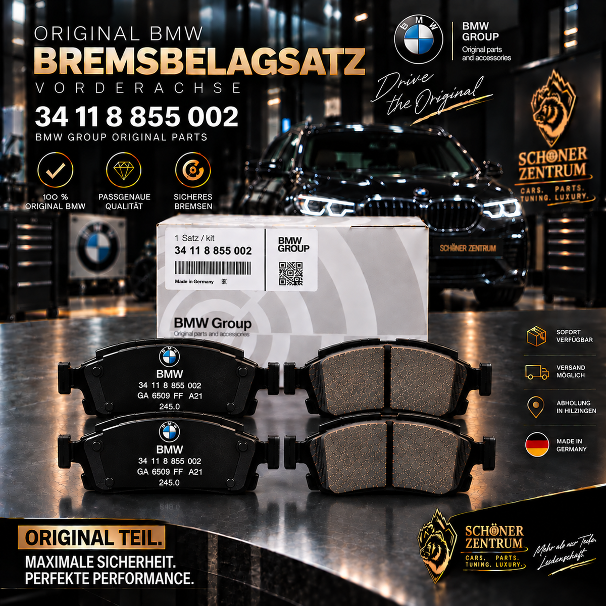 BMW Original Bremsbelagsatz 34 11 8 855 002 – Schöner Zentrum