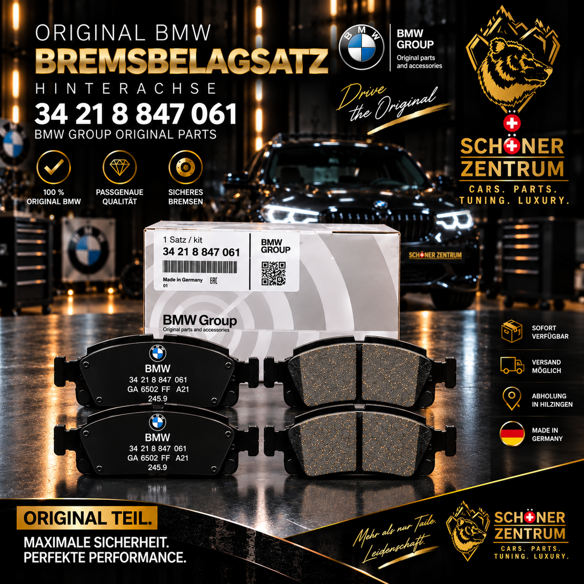 BMW Original Bremsbelagsatz 34 21 8 847 061 – Schöner Zentrum