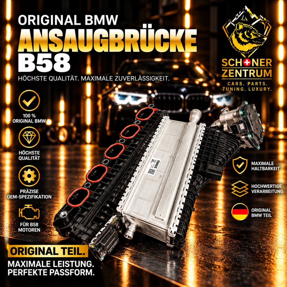 Schöner Zentrum Werbebild Original BMW Ansaugbrücke B58