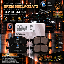 Original BMW Bremsbelagsatz 34208844393 Hinterachse