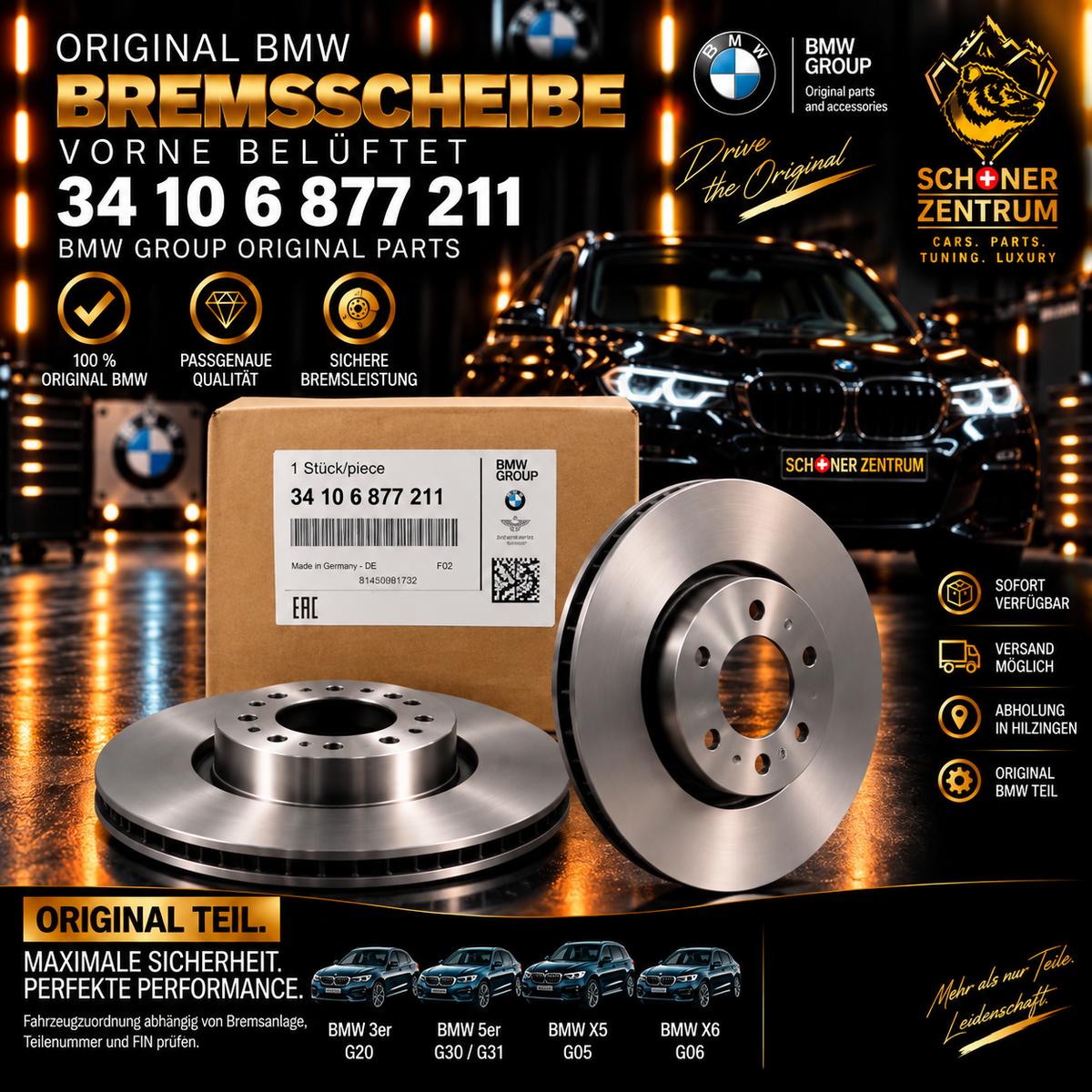BMW Bremsscheibe 34106877211 vorne belüftet – Schöner Zentrum