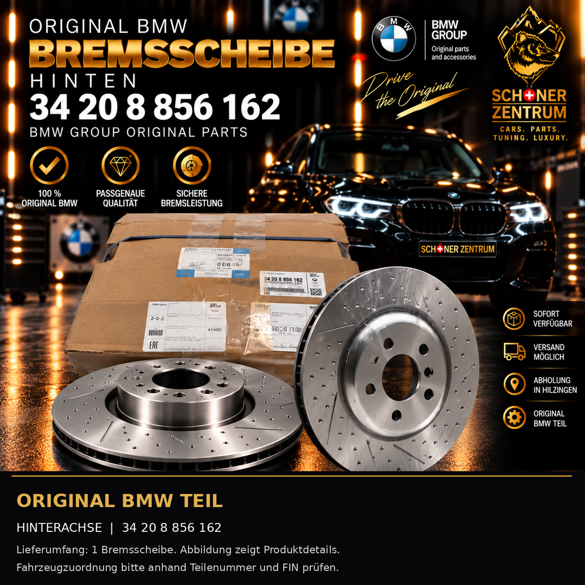BMW Bremsscheibe 34208856162 hinten – Schöner Zentrum