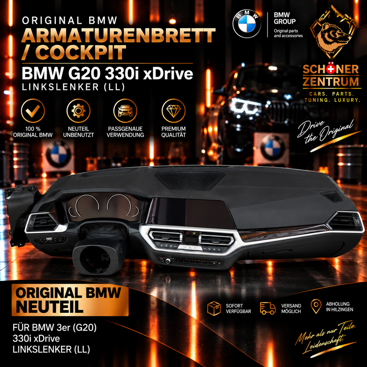 Original BMW G20 330i xDrive Armaturenbrett Cockpit neu