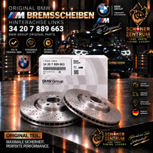 Original BMW M Bremsscheibe 34207889663 Hinterachse links